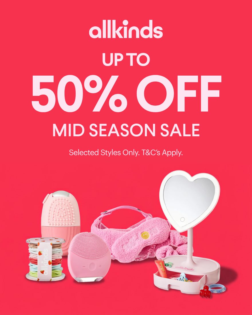 Allkinds — mid-season sale static, up to 50% off selected styles