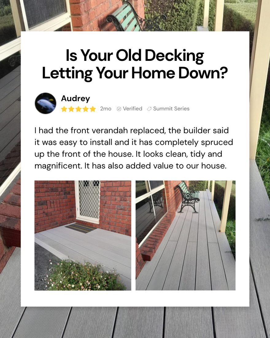 Ekodeck — review static built on a five-star customer write-up of a replaced front verandah