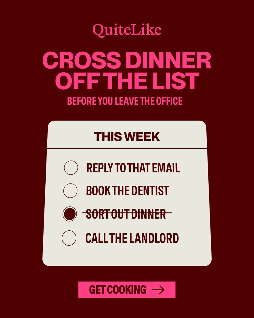 QuiteLike — checklist static crossing dinner off a weekly to-do list